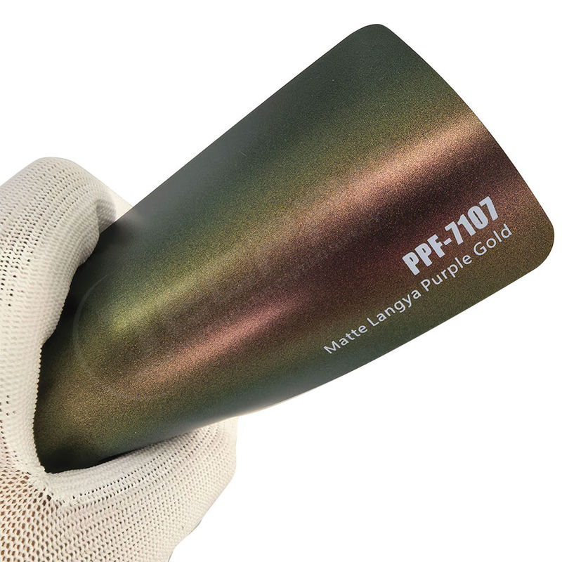 PPF-7107 Matte Langya Purple Gold Color Film Ochronny Farby Do Zarysowania Samochodu