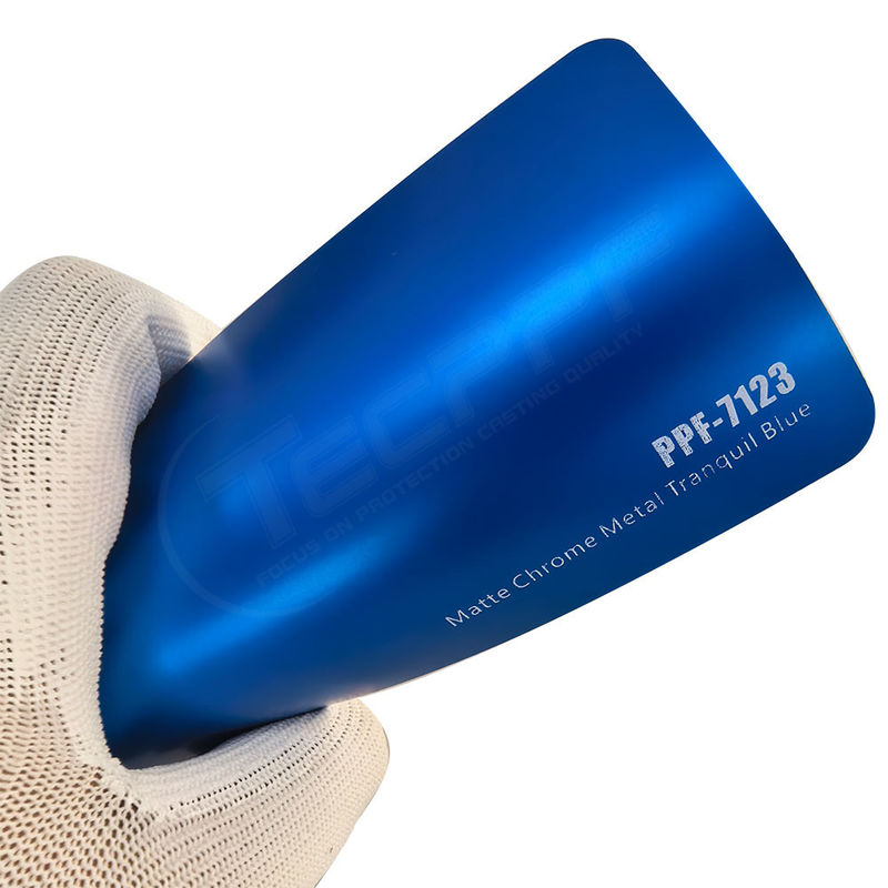 PPF-7123 Mat Chrome Metal Tranquil Blue Color Paint Protection Film dla samochodów