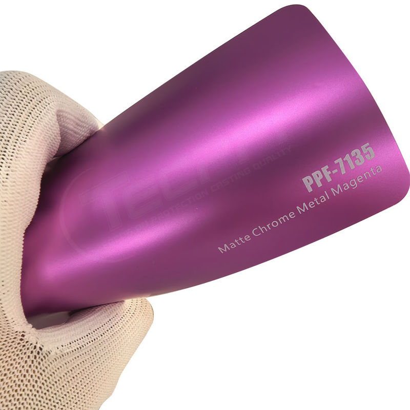 PPF-7135 Mat Chrome Metal Magenta Kolor Farby Ochronnej Film dla samochodów zarysowania